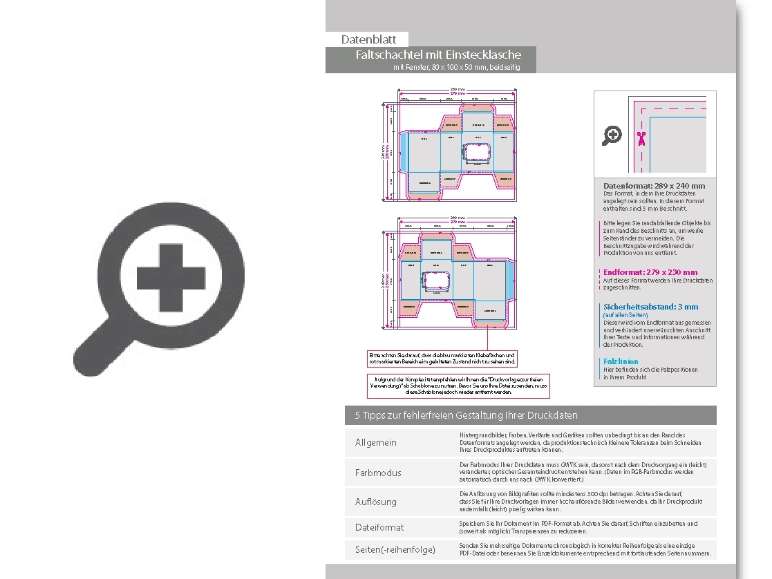 Product Bild faltschachtel_(8_cm_x_10_cm_x_5_cm)_beidseitig_bedruckt_5_4-farbig_(cmyk_+_sonderfarbe)_mit_geklebtem_fenster