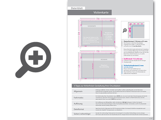Product Bild klapp-visitenkarten_hoch_4_4_farbig_-_rillung_au__ermittig_(beidseitiger_druck)__300g_folienkaschiert_matt
