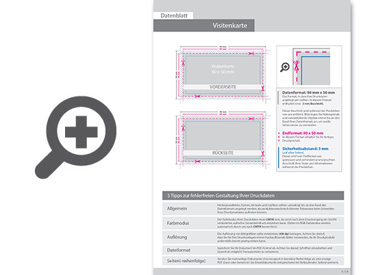 Product Bild visitenkarten_quer_4_4_farbig_90_x_50_mm_(beidseitiger_druck)_mit_beidseitig_partieller_uv-lackierung